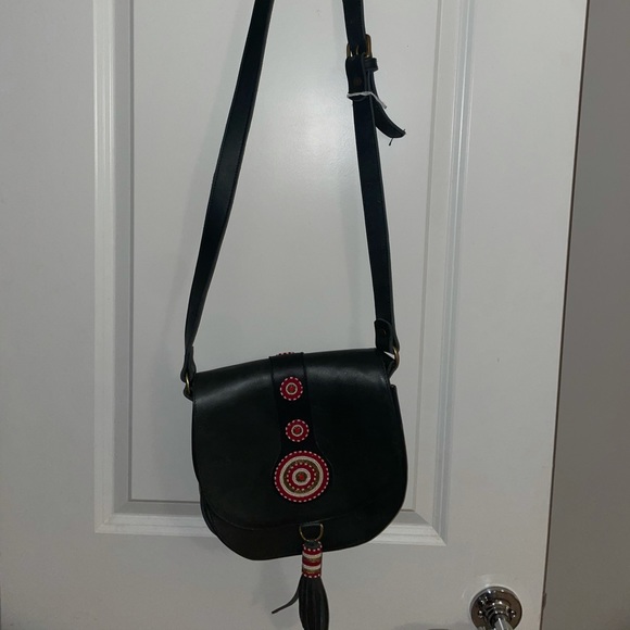 Gray Leather Crossbody Bag - Picture 2 of 5